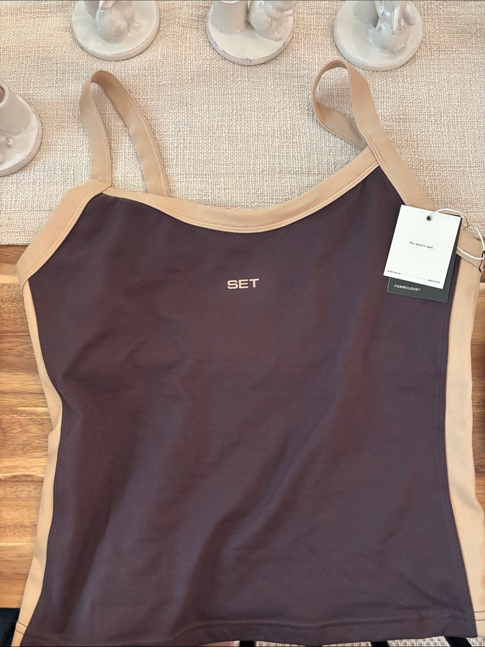 Set Active Resort FormCloud Contrast Cami L NWT